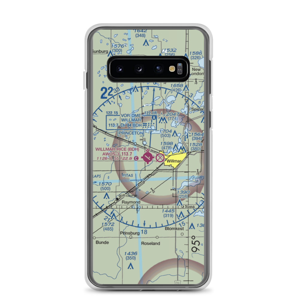Willmar Municipal -John L Rice Field (BDH) VFR Sectional Samsung Case Samsung Galaxy S10 model shown