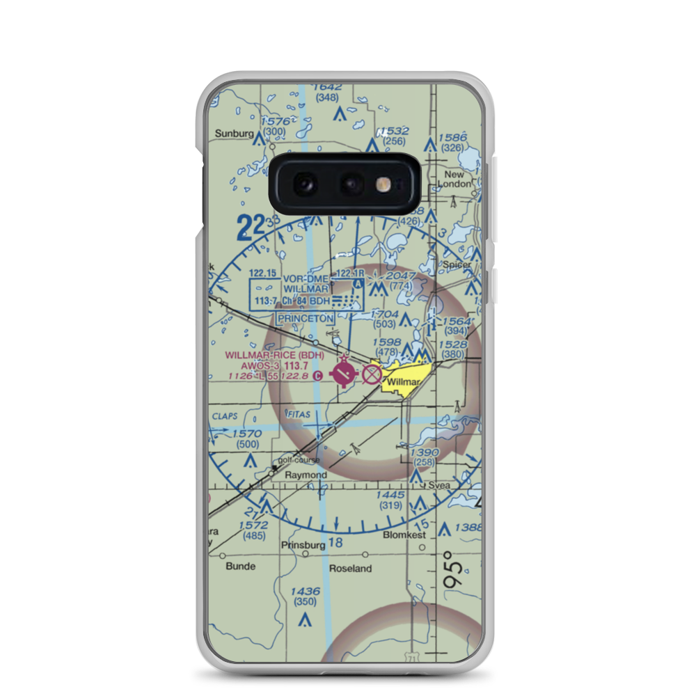 Willmar Municipal -John L Rice Field (BDH) VFR Sectional Samsung Case Samsung Galaxy S10e model shown