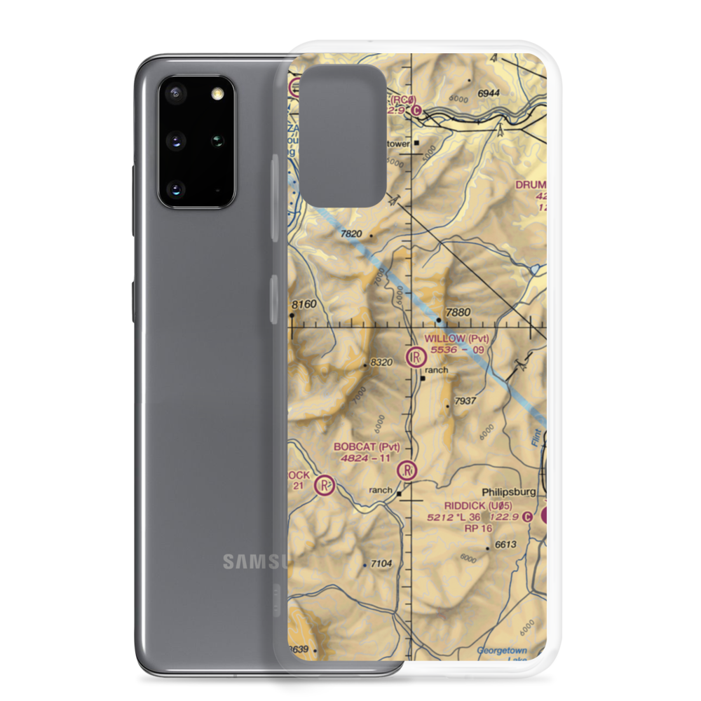 Willow Airport (3MT9) VFR Sectional Samsung Case Samsung Galaxy S20 Plus model shown