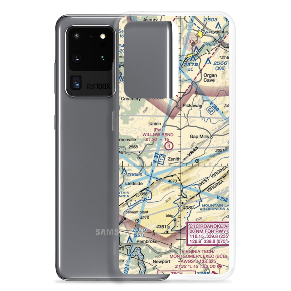 Willow Bend Airport (2WV5) VFR Sectional Samsung Case Samsung Galaxy S20 Ultra model shown