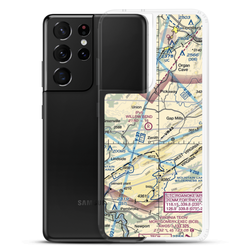 Willow Bend Airport (2WV5) VFR Sectional Samsung Case Samsung Galaxy S21 Ultra model shown