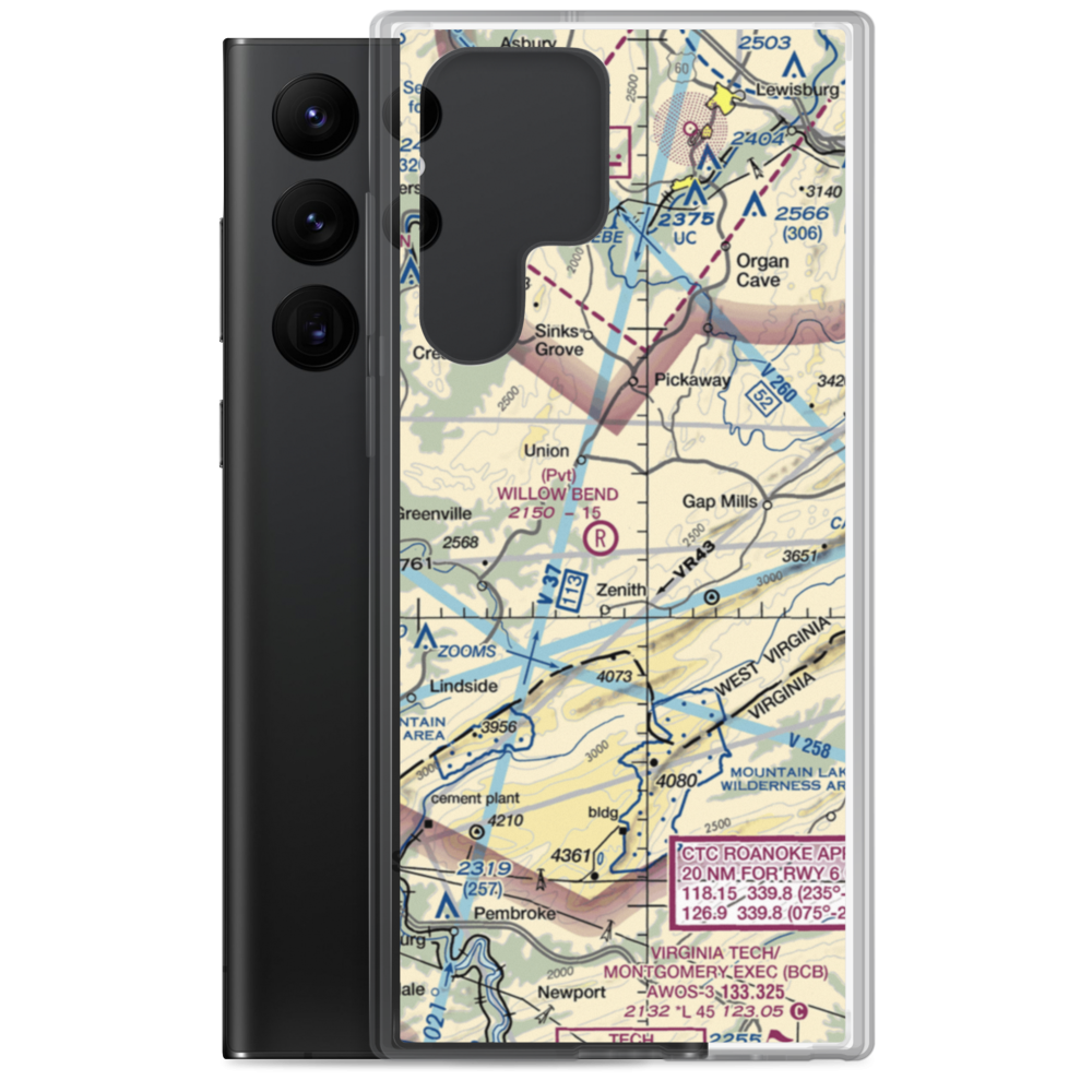 Willow Bend Airport (2WV5) VFR Sectional Samsung Case Samsung Galaxy S22 Ultra model shown