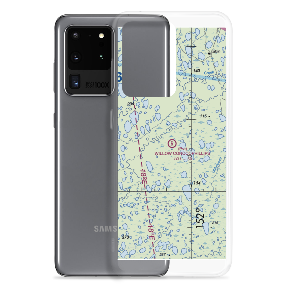 Willow ConocoPhillips Airport (42AK) VFR Sectional Samsung Case Samsung Galaxy S20 Ultra model shown