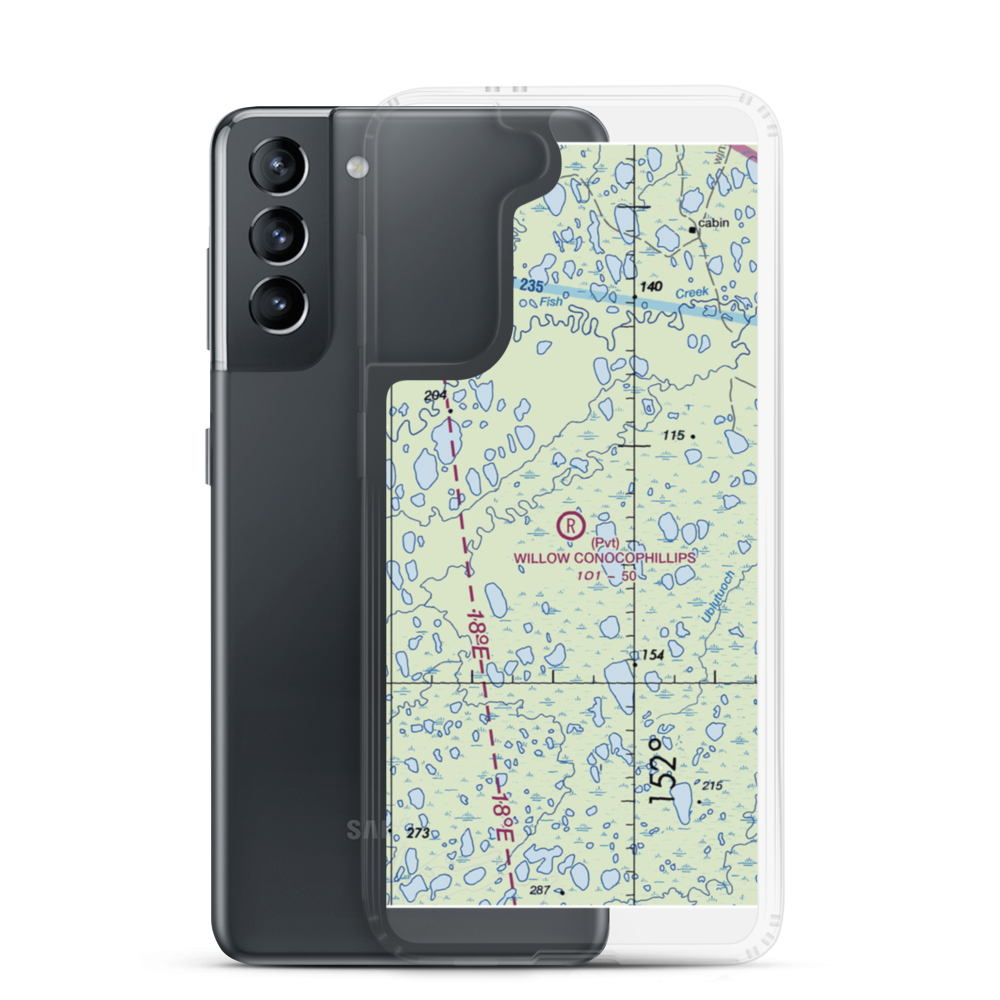 Willow ConocoPhillips Airport (42AK) VFR Sectional Samsung Case Samsung Galaxy S21 model shown