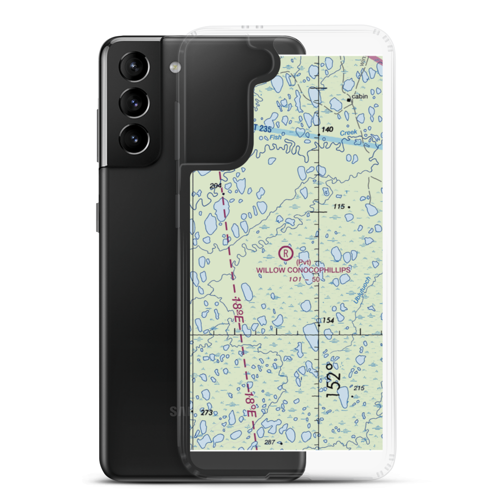 Willow ConocoPhillips Airport (42AK) VFR Sectional Samsung Case Samsung Galaxy S21 Plus model shown