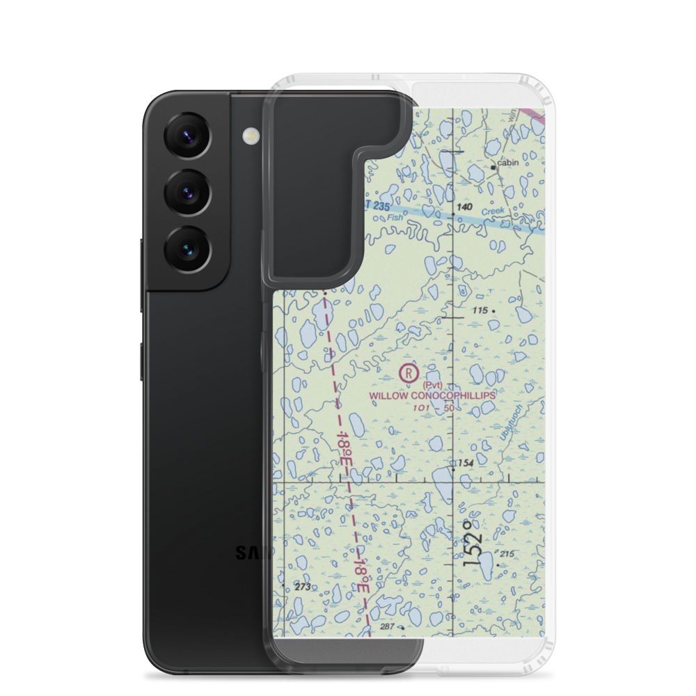Willow ConocoPhillips Airport (42AK) VFR Sectional Samsung Case Samsung Galaxy S22 model shown