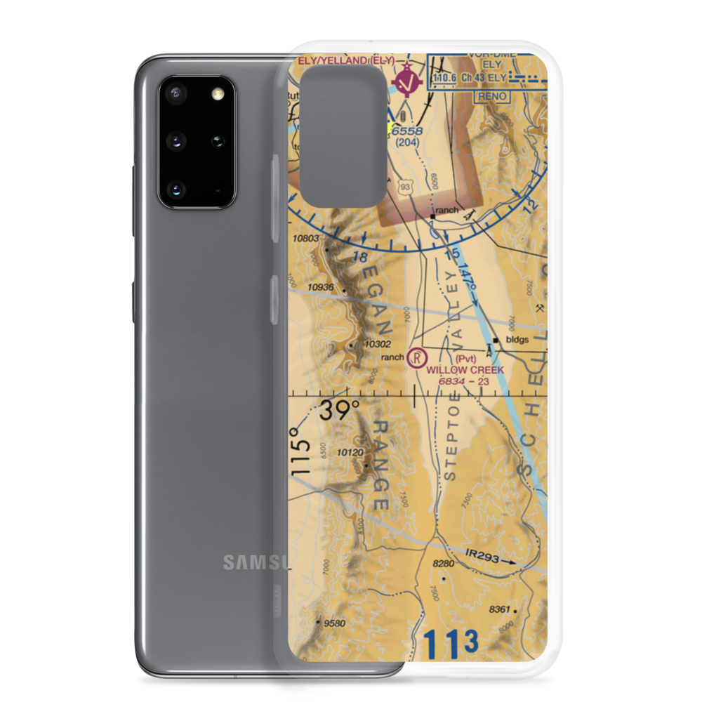 Willow Creek Trading Post Airport (NV99) VFR Sectional Samsung Case Samsung Galaxy S20 Plus model shown