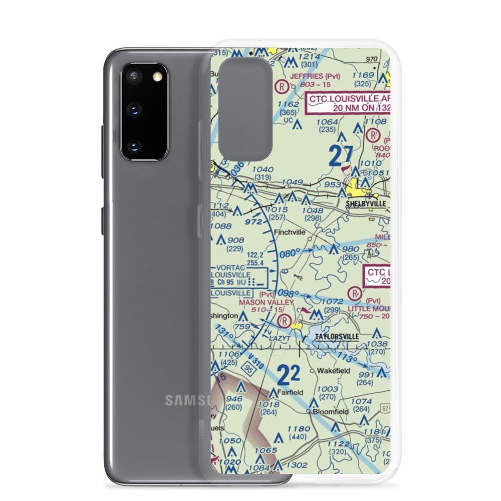 Willow Island Airpark (58KY) VFR Sectional Samsung Case Samsung Galaxy S20 model shown