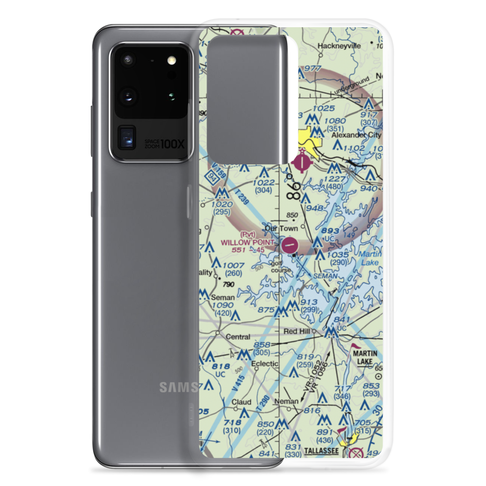 Willow Point Airport (AL71) VFR Sectional Samsung Case Samsung Galaxy S20 Ultra model shown