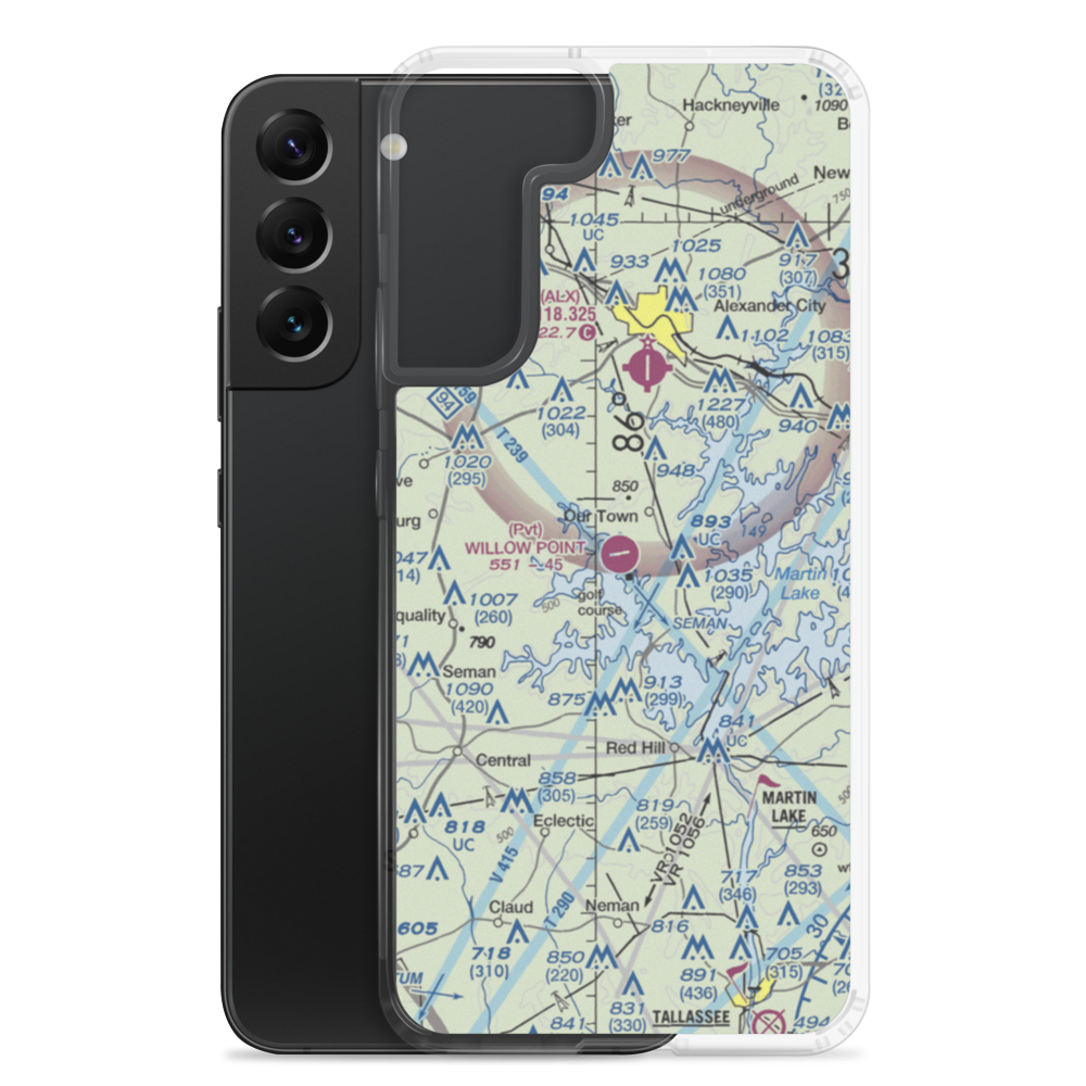 Willow Point Airport (AL71) VFR Sectional Samsung Case Samsung Galaxy S22 Plus model shown