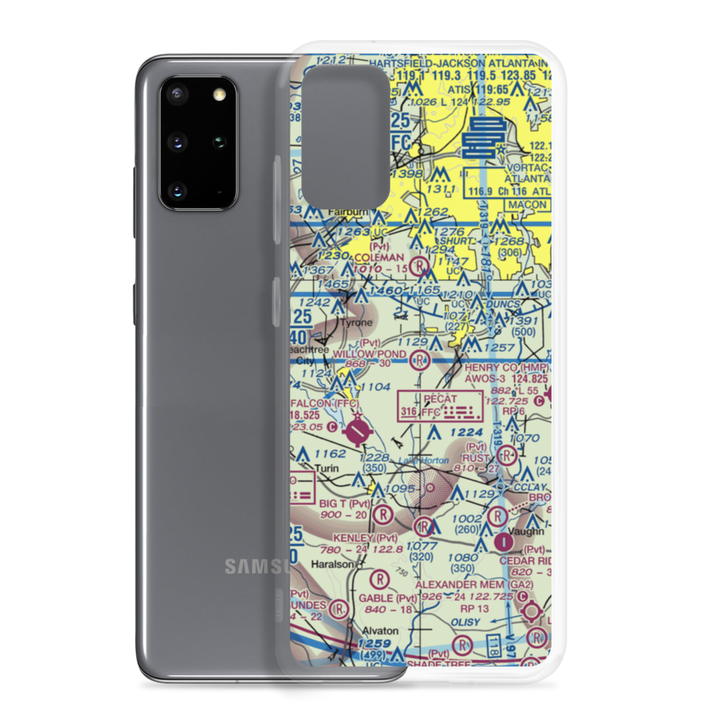 Willow Pond Aviation Inc Airport (19GA) VFR Sectional Samsung Case Samsung Galaxy S20 Plus model shown