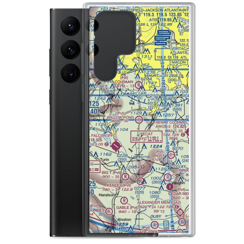 Willow Pond Aviation Inc Airport (19GA) VFR Sectional Samsung Case Samsung Galaxy S22 Ultra model shown