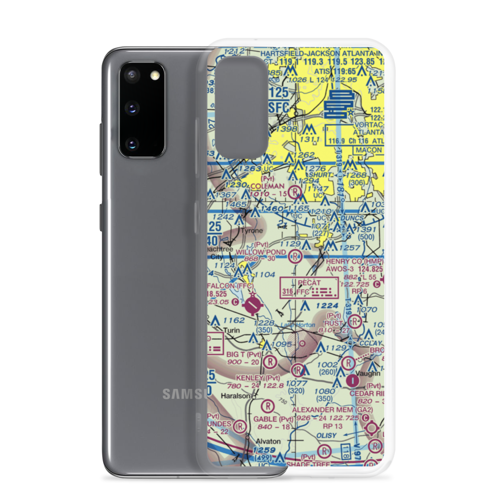 Willow Pond Aviation Inc Airport (19GA) VFR Sectional Samsung Case Samsung Galaxy S20 model shown
