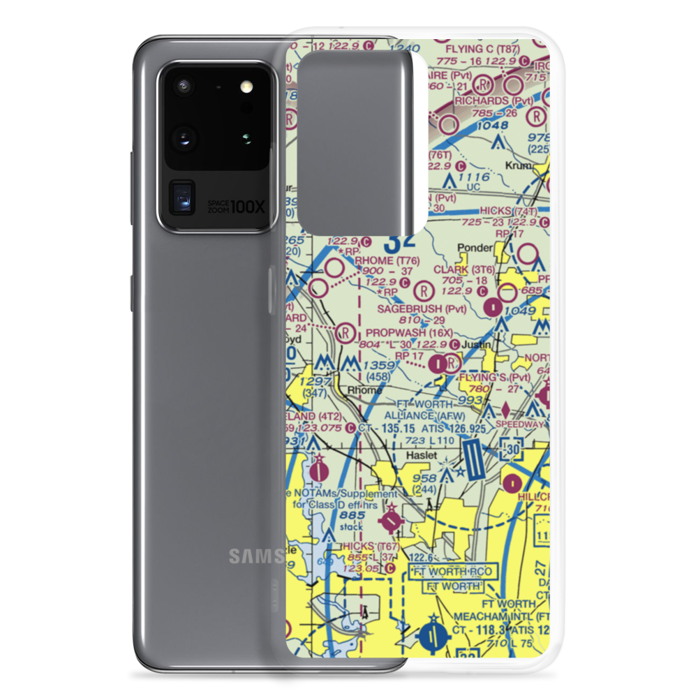 Willow Run Airport (3TX4) VFR Sectional Samsung Case Samsung Galaxy S20 Ultra model shown