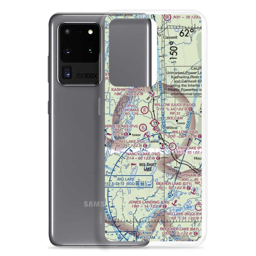 Willow Seaplane Base (2X2) VFR Sectional Samsung Case Samsung Galaxy S20 Ultra model shown