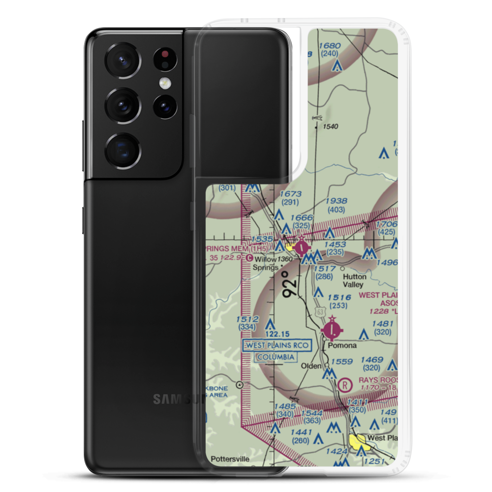 Willow Springs Memorial Airport (1H5) VFR Sectional Samsung Case Samsung Galaxy S21 Ultra model shown
