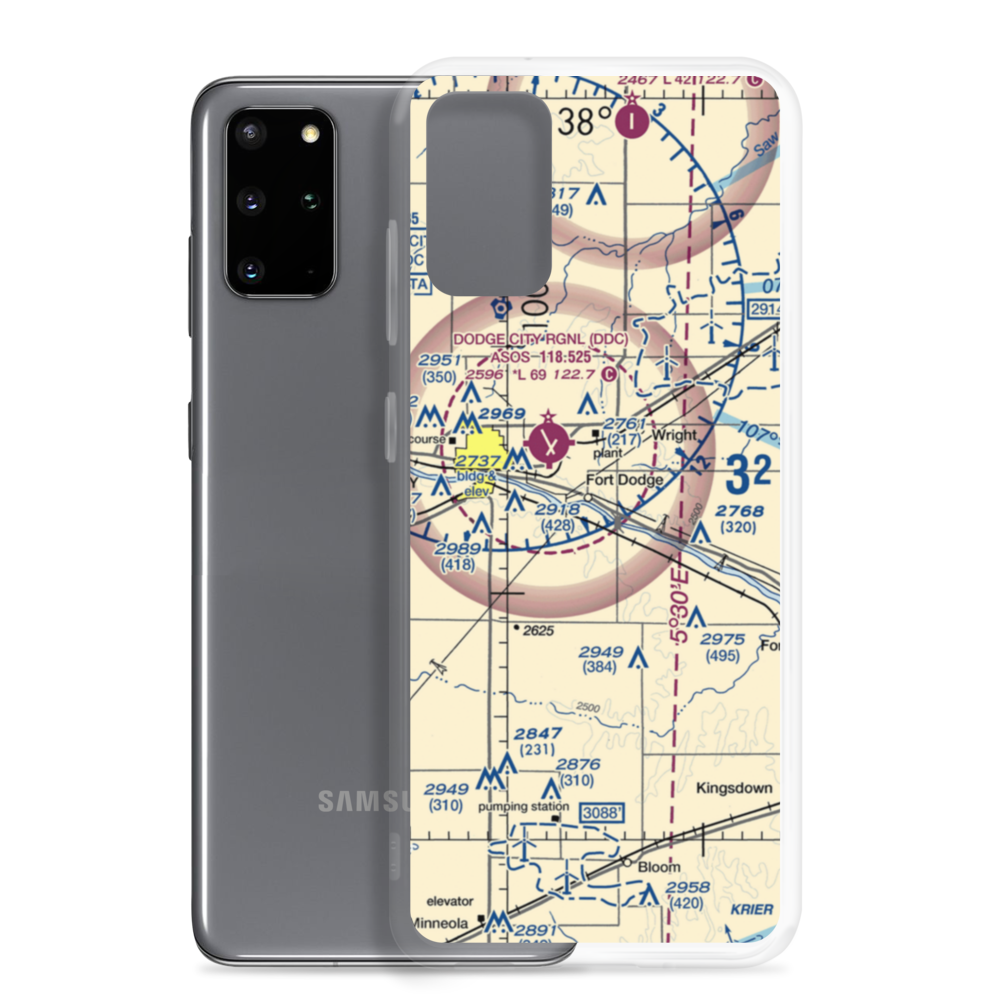 Wilroads Gardens Airport (9K1) VFR Sectional Samsung Case Samsung Galaxy S20 Plus model shown