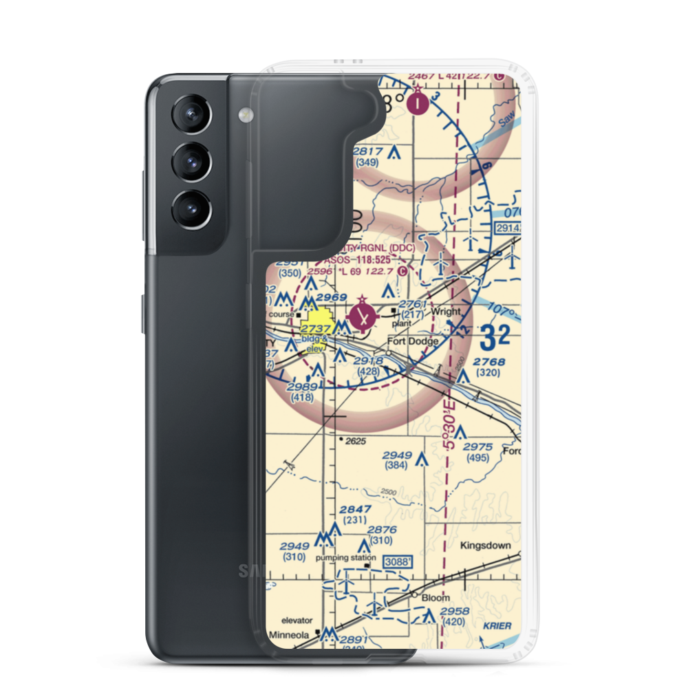 Wilroads Gardens Airport (9K1) VFR Sectional Samsung Case Samsung Galaxy S21 model shown