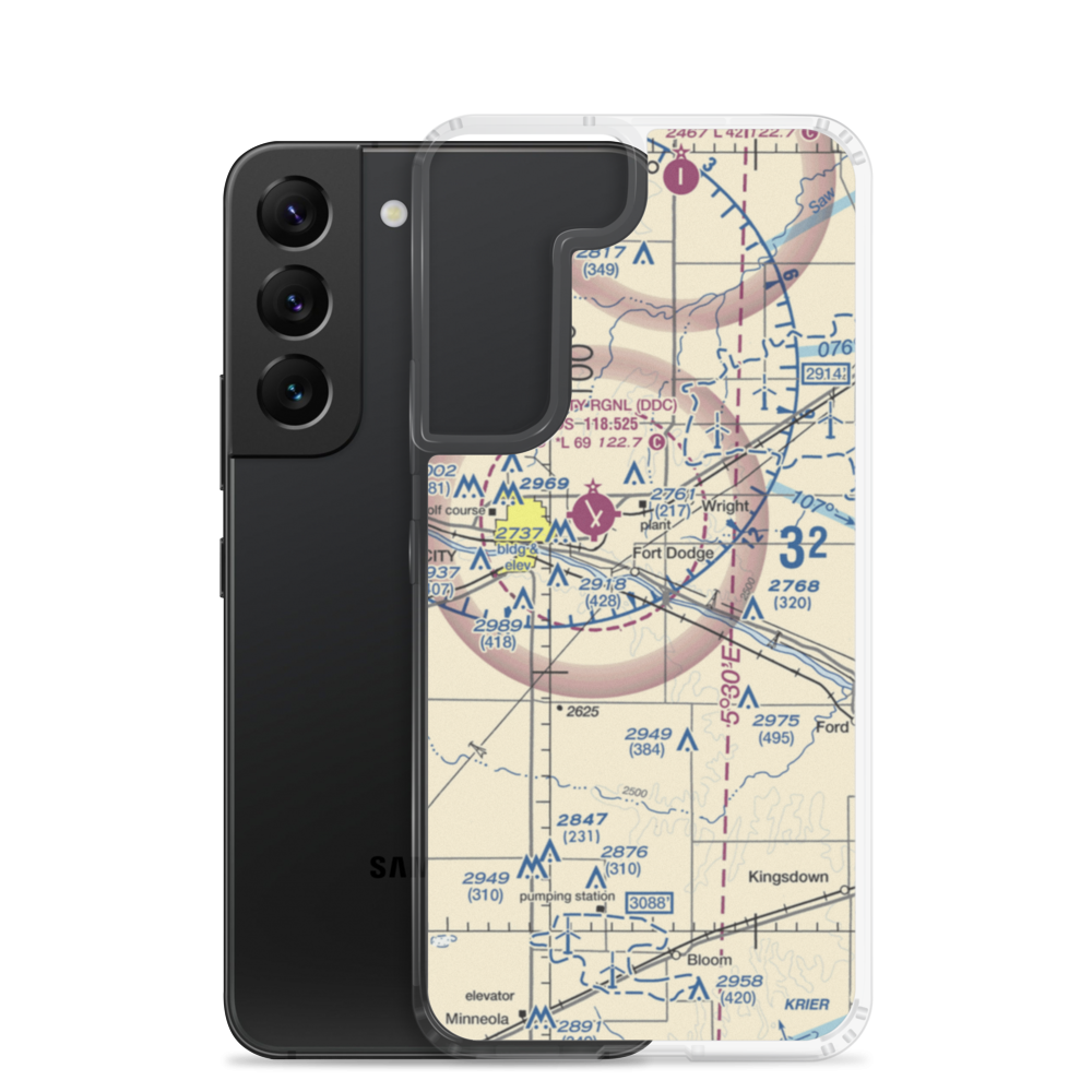 Wilroads Gardens Airport (9K1) VFR Sectional Samsung Case Samsung Galaxy S22 model shown