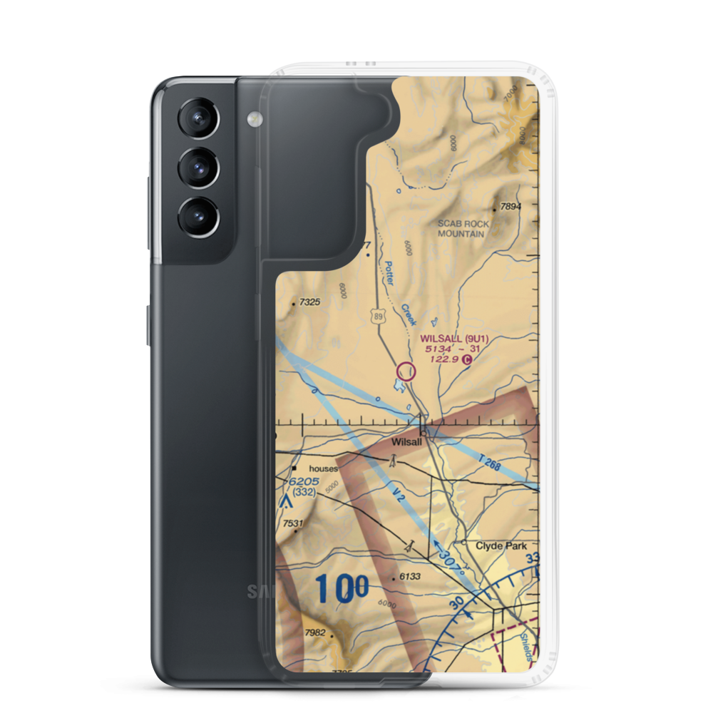 Wilsall Airport (9U1) VFR Sectional Samsung Case Samsung Galaxy S21 model shown
