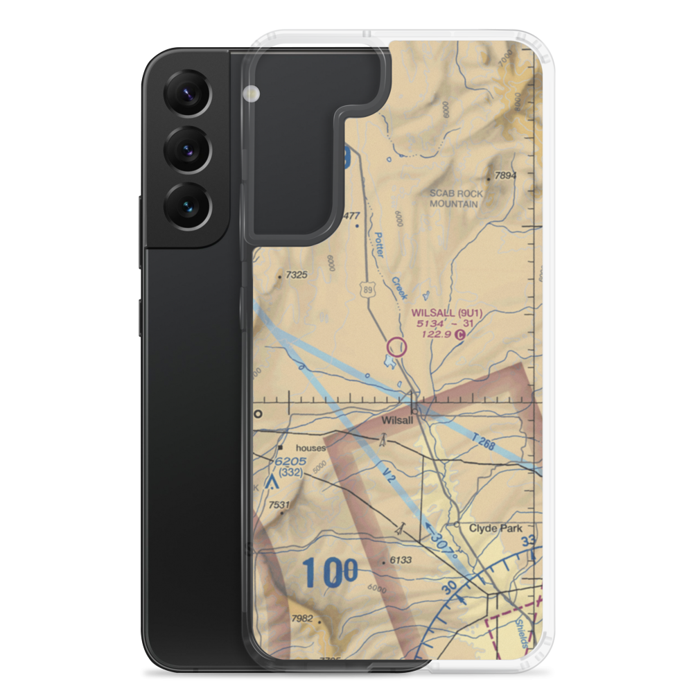 Wilsall Airport (9U1) VFR Sectional Samsung Case Samsung Galaxy S22 Plus model shown