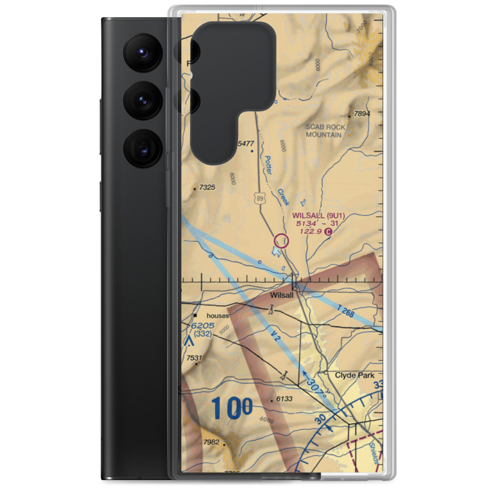 Wilsall Airport (9U1) VFR Sectional Samsung Case Samsung Galaxy S22 Ultra model shown