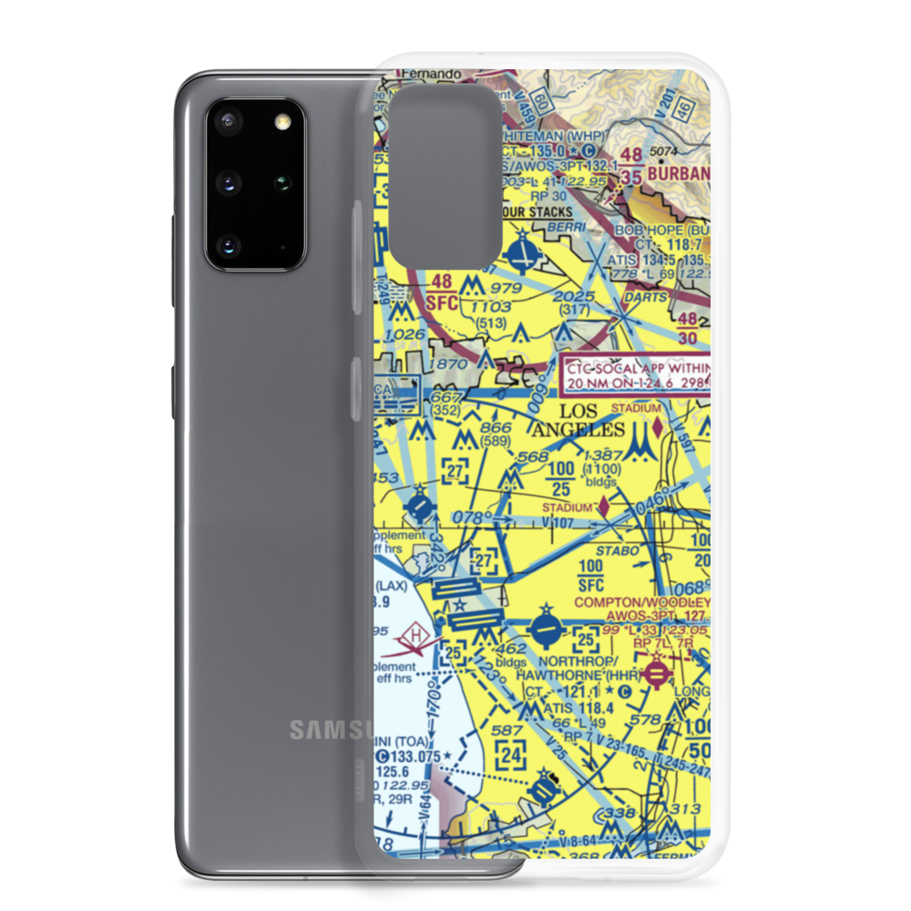 Wilshire Area Heliport (44L) VFR Sectional Samsung Case Samsung Galaxy S20 Plus model shown