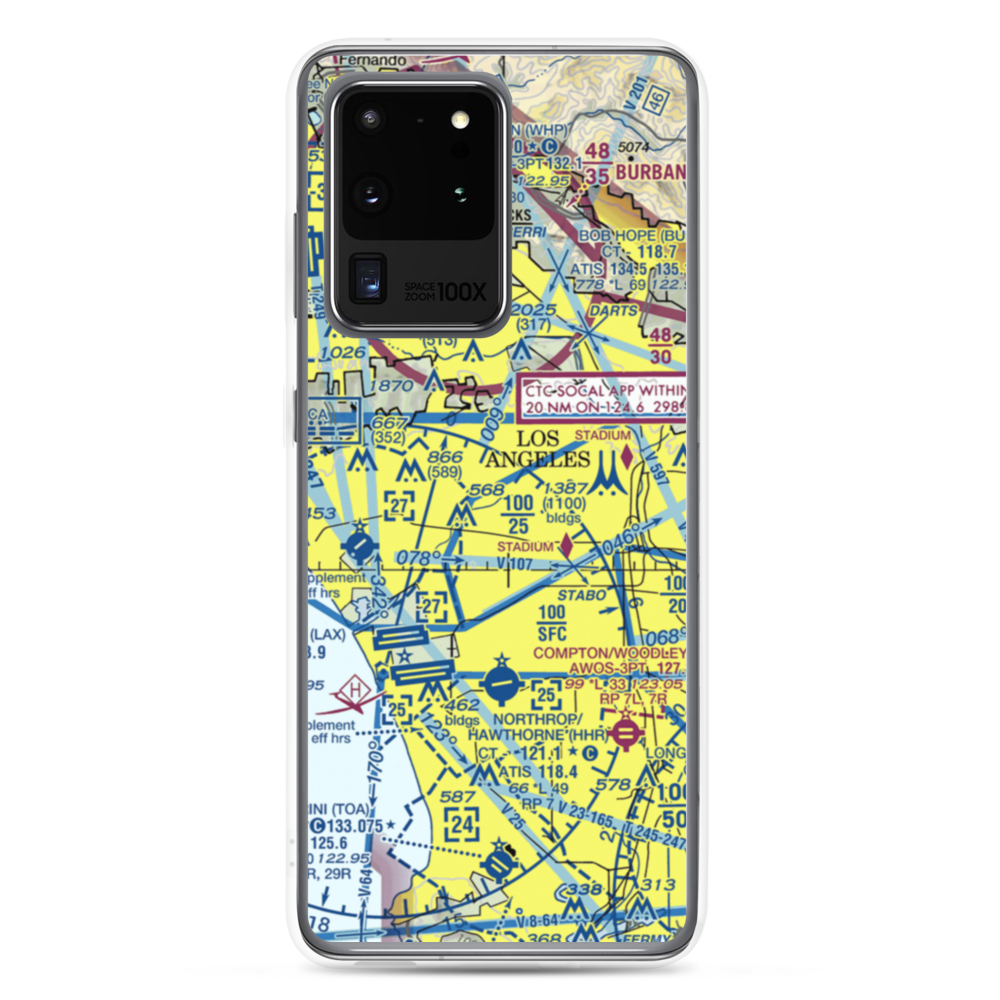 Wilshire Area Heliport (44L) VFR Sectional Samsung Case Samsung Galaxy S20 Ultra model shown