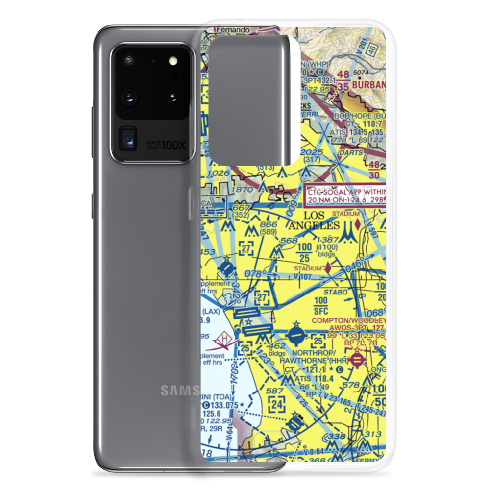 Wilshire Area Heliport (44L) VFR Sectional Samsung Case Samsung Galaxy S20 Ultra model shown