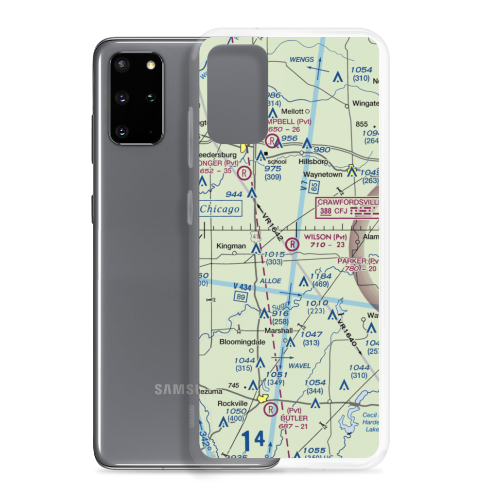 Wilson Airport (4IN4) VFR Sectional Samsung Case Samsung Galaxy S20 Plus model shown