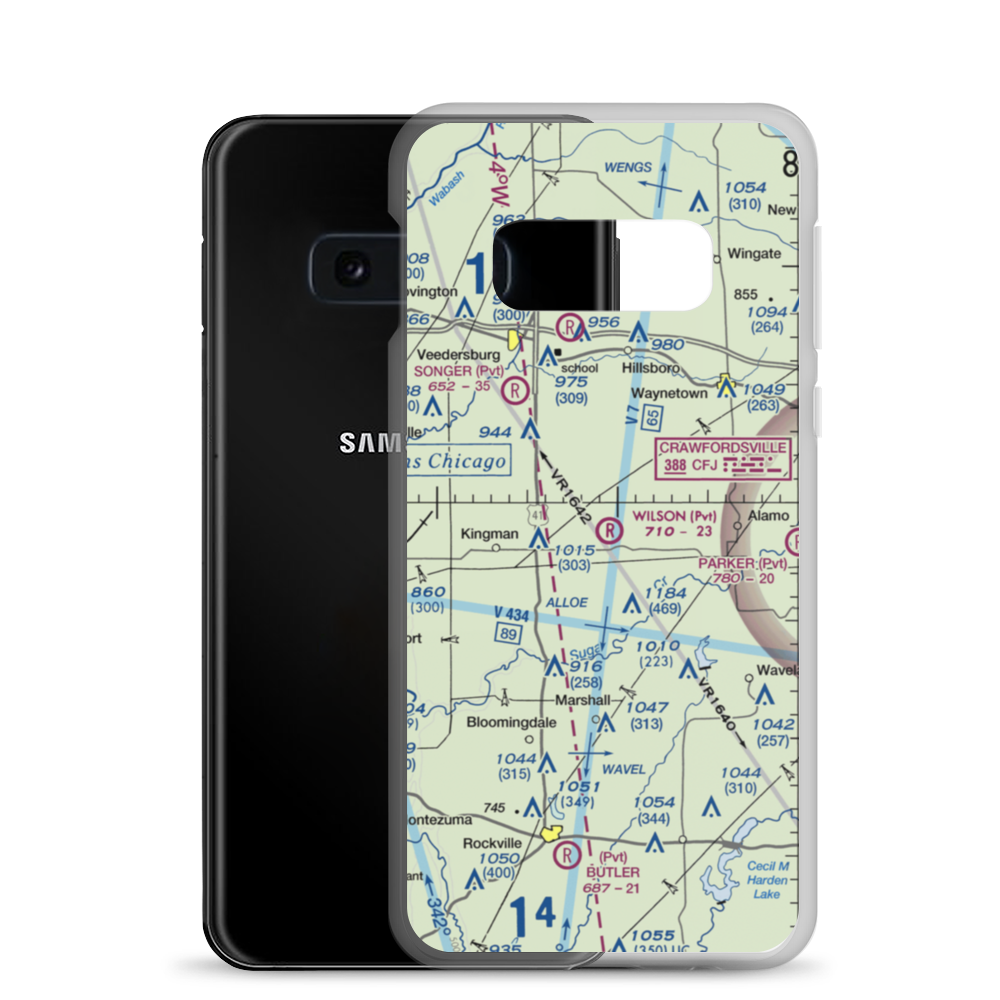 Wilson Airport (4IN4) VFR Sectional Samsung Case Samsung Galaxy S10e model shown