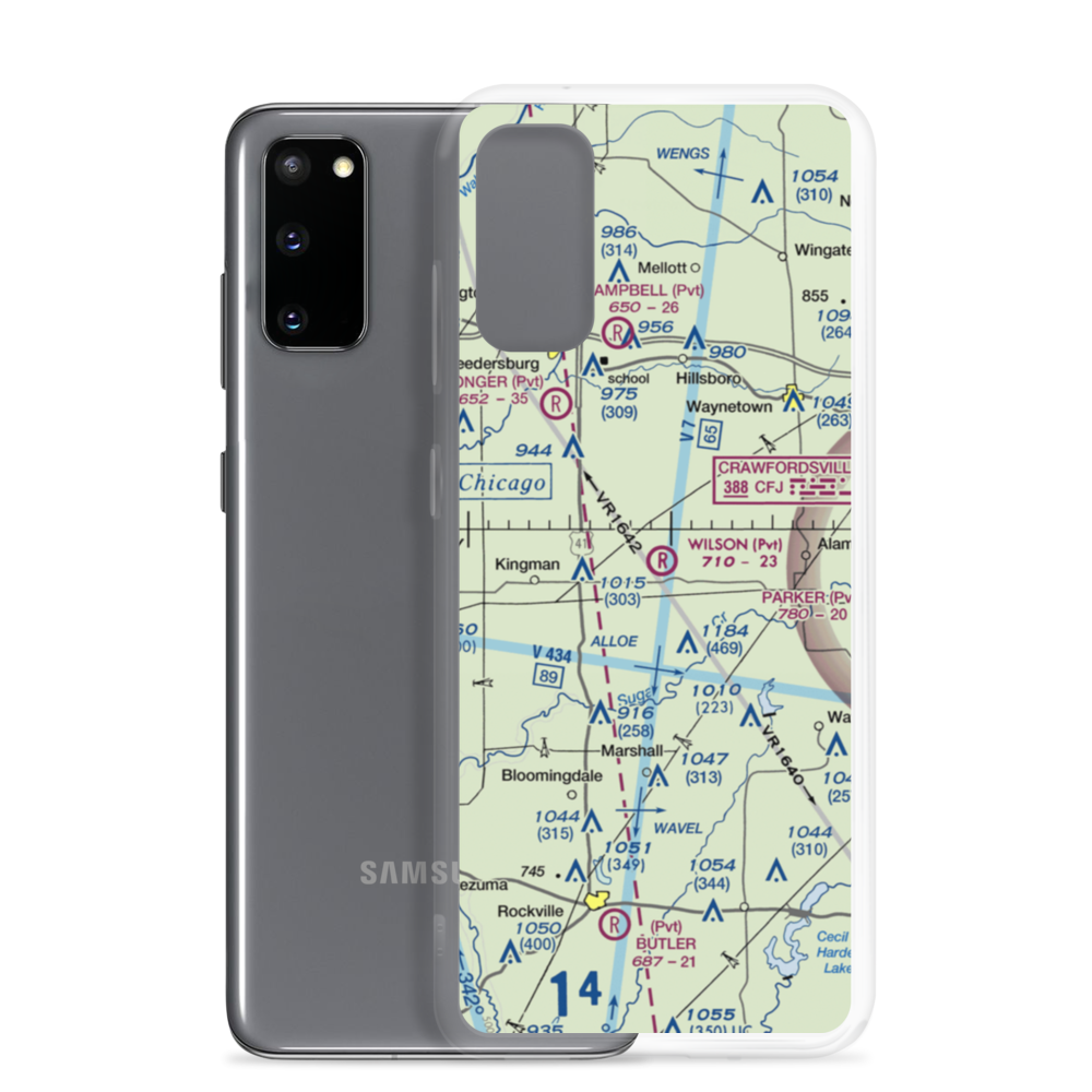 Wilson Airport (4IN4) VFR Sectional Samsung Case Samsung Galaxy S20 model shown