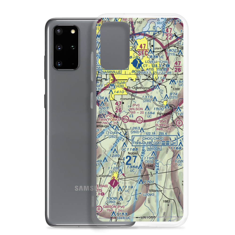 Wilson Airport (GA03) VFR Sectional Samsung Case Samsung Galaxy S20 Plus model shown