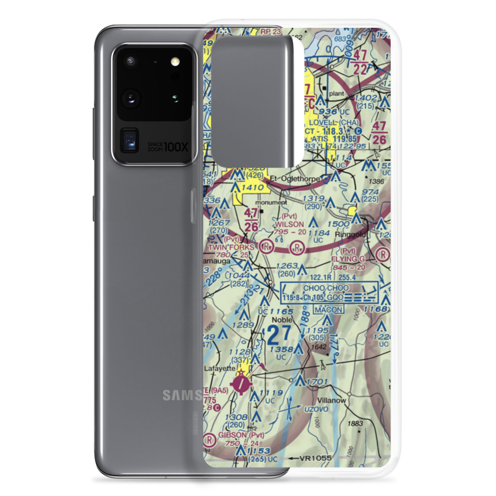 Wilson Airport (GA03) VFR Sectional Samsung Case Samsung Galaxy S20 Ultra model shown