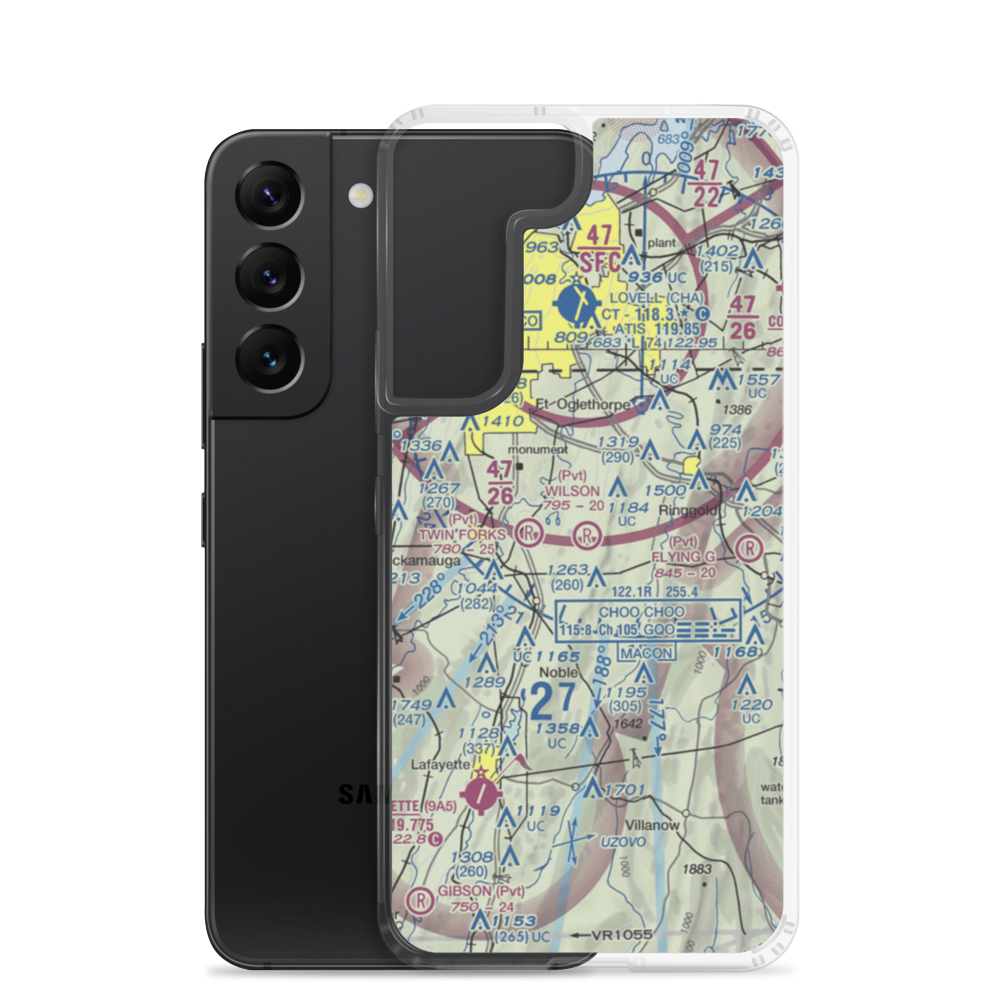 Wilson Airport (GA03) VFR Sectional Samsung Case Samsung Galaxy S22 model shown
