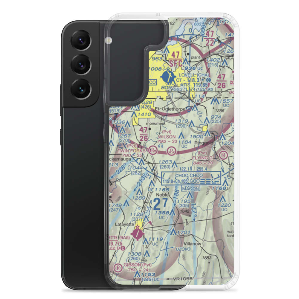 Wilson Airport (GA03) VFR Sectional Samsung Case Samsung Galaxy S22 Plus model shown