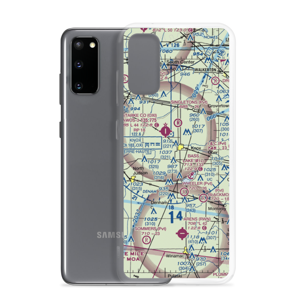 Wilson Airport (IN86) VFR Sectional Samsung Case Samsung Galaxy S20 model shown