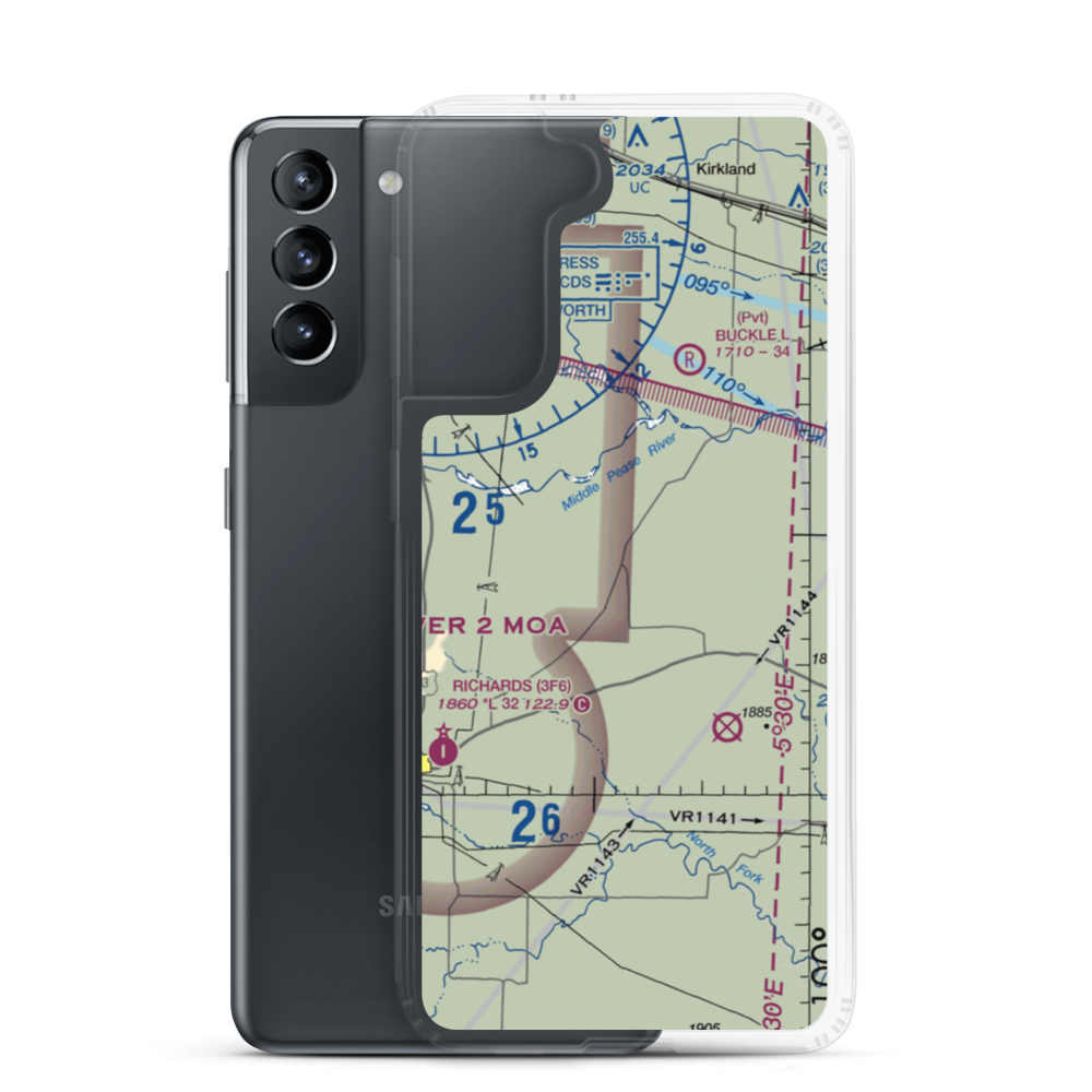 Wilson Airport (US-0147) VFR Sectional Samsung Case Samsung Galaxy S21 model shown