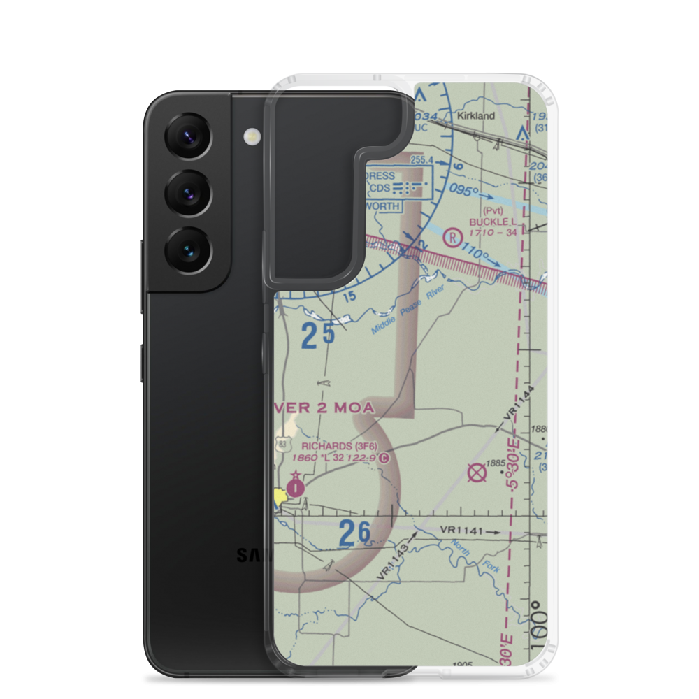 Wilson Airport (US-0147) VFR Sectional Samsung Case Samsung Galaxy S22 model shown
