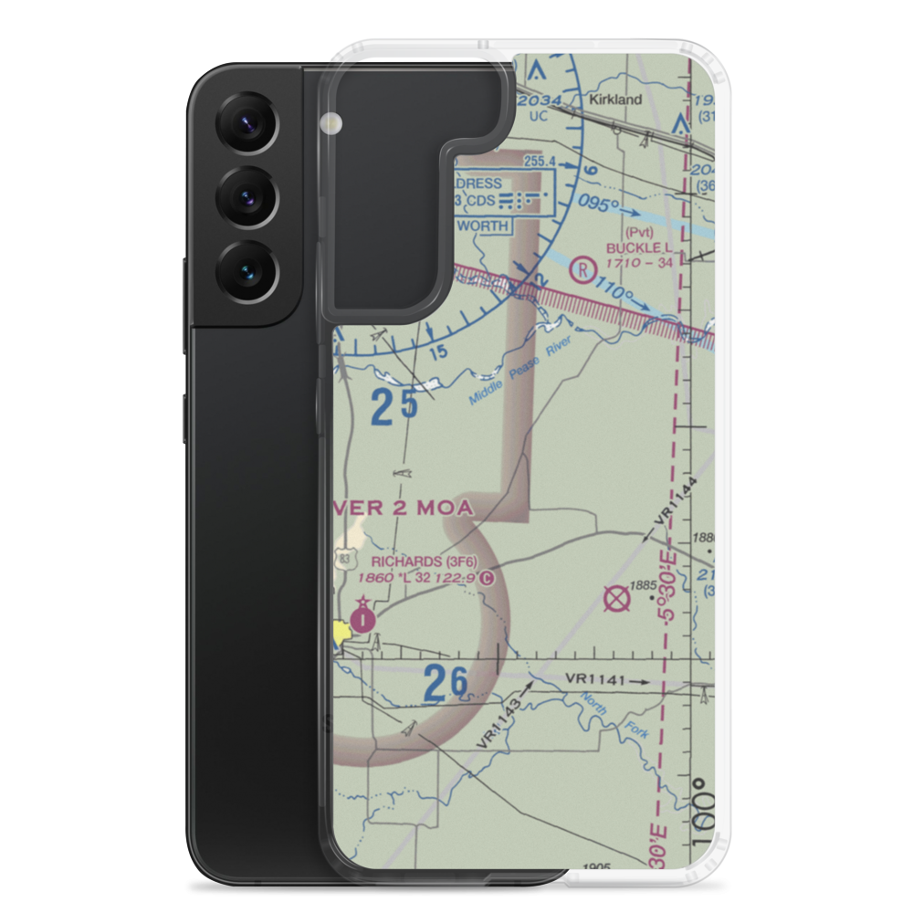 Wilson Airport (US-0147) VFR Sectional Samsung Case Samsung Galaxy S22 Plus model shown