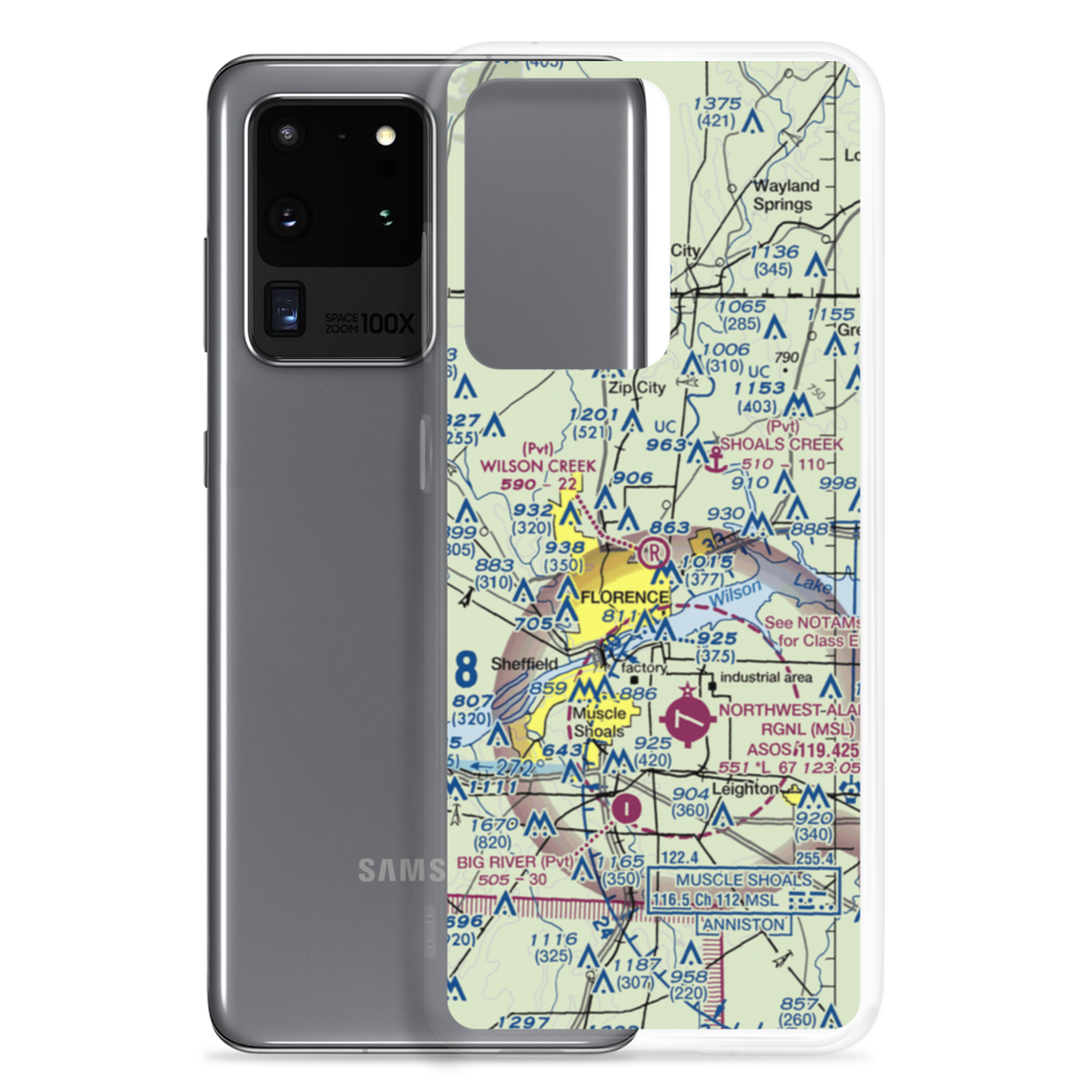 Wilson Creek Airport (0AL9) VFR Sectional Samsung Case Samsung Galaxy S20 Ultra model shown
