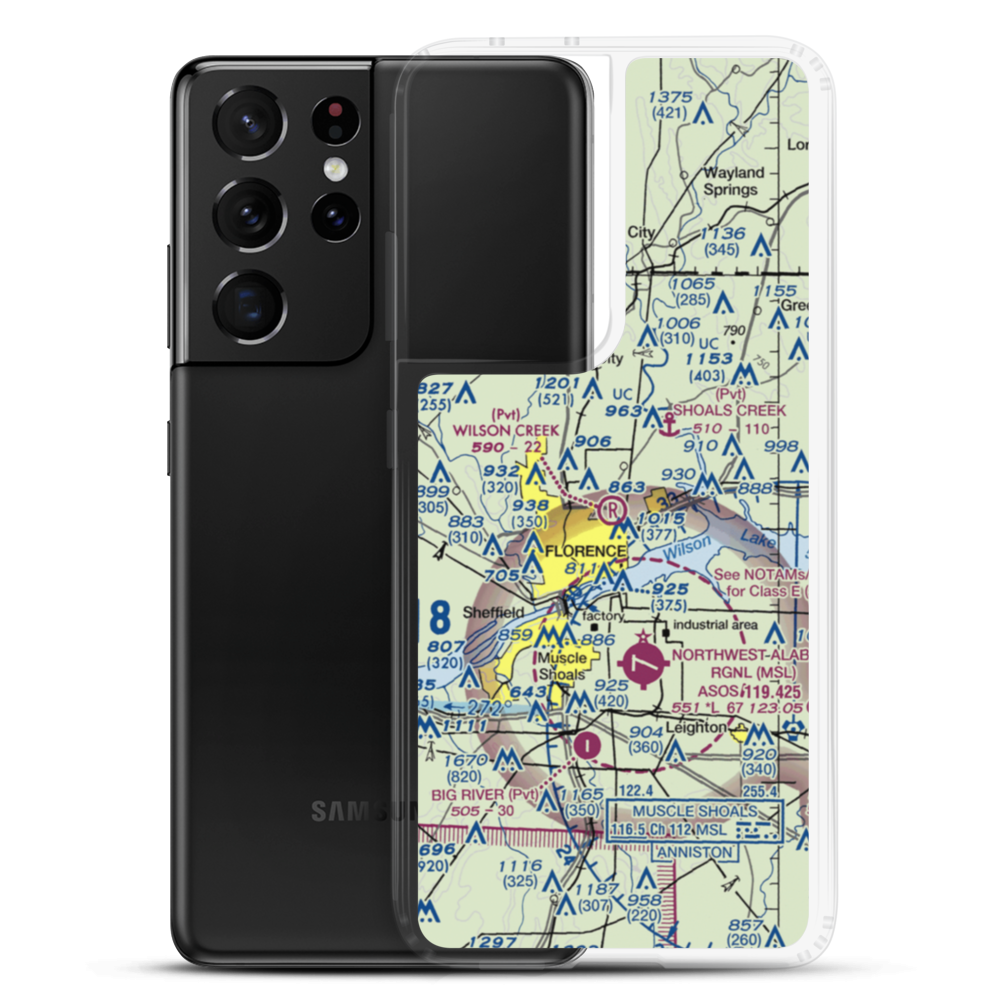 Wilson Creek Airport (0AL9) VFR Sectional Samsung Case Samsung Galaxy S21 Ultra model shown