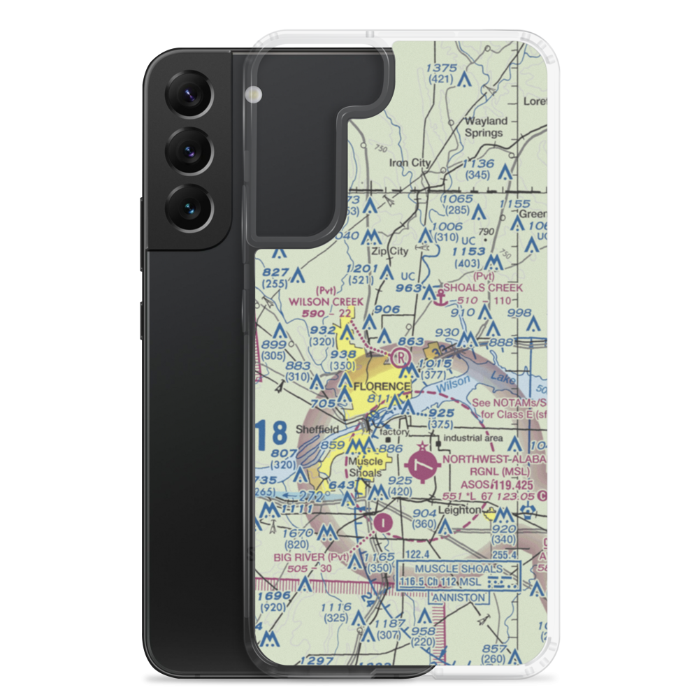 Wilson Creek Airport (0AL9) VFR Sectional Samsung Case Samsung Galaxy S22 Plus model shown