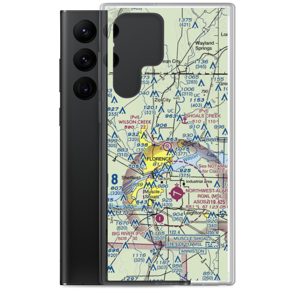 Wilson Creek Airport (0AL9) VFR Sectional Samsung Case Samsung Galaxy S22 Ultra model shown