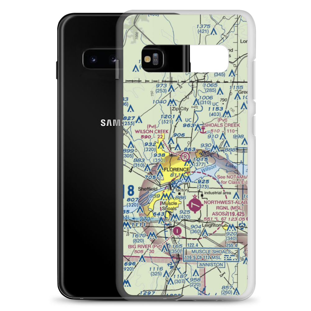 Wilson Creek Airport (0AL9) VFR Sectional Samsung Case Samsung Galaxy S10+ model shown