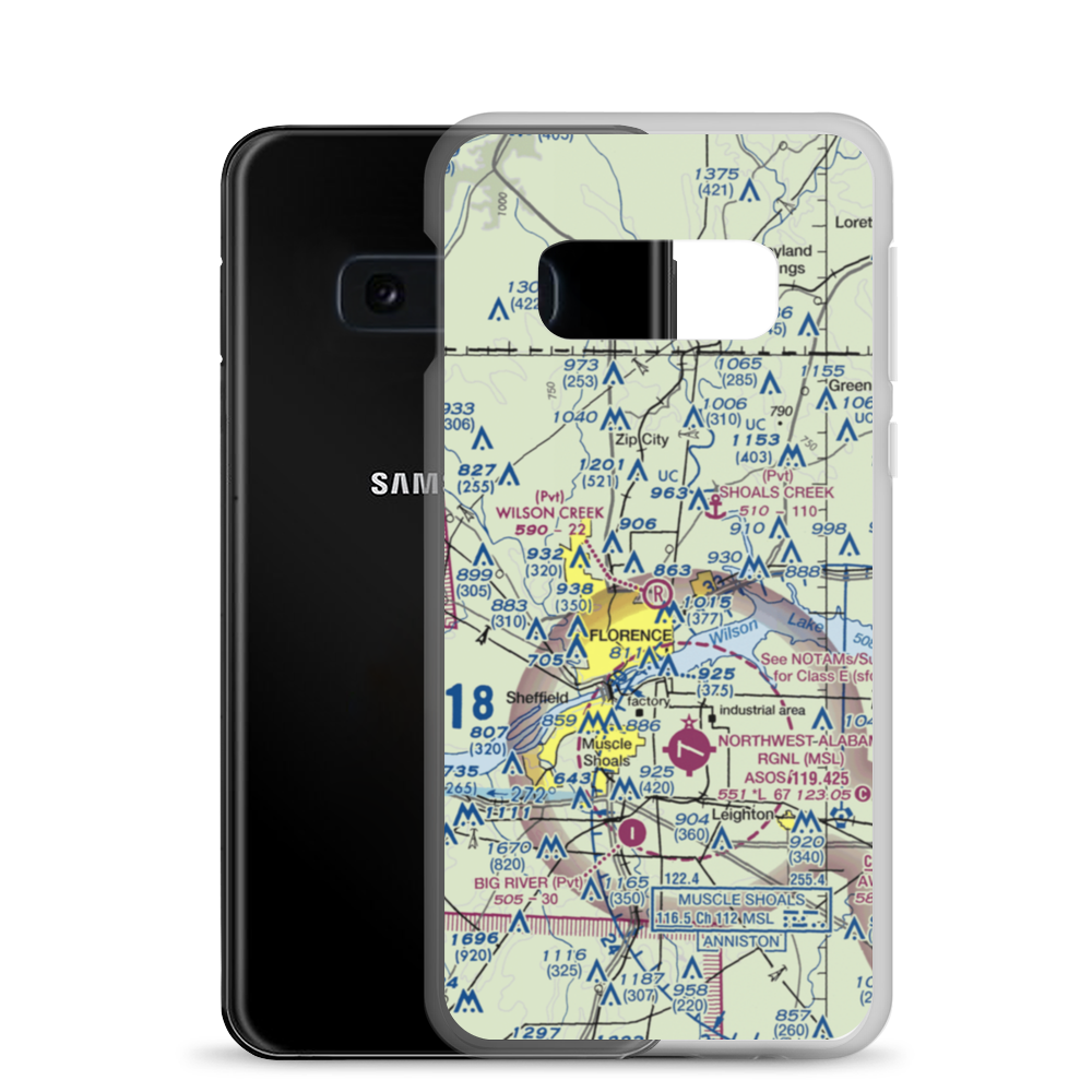 Wilson Creek Airport (0AL9) VFR Sectional Samsung Case Samsung Galaxy S10e model shown