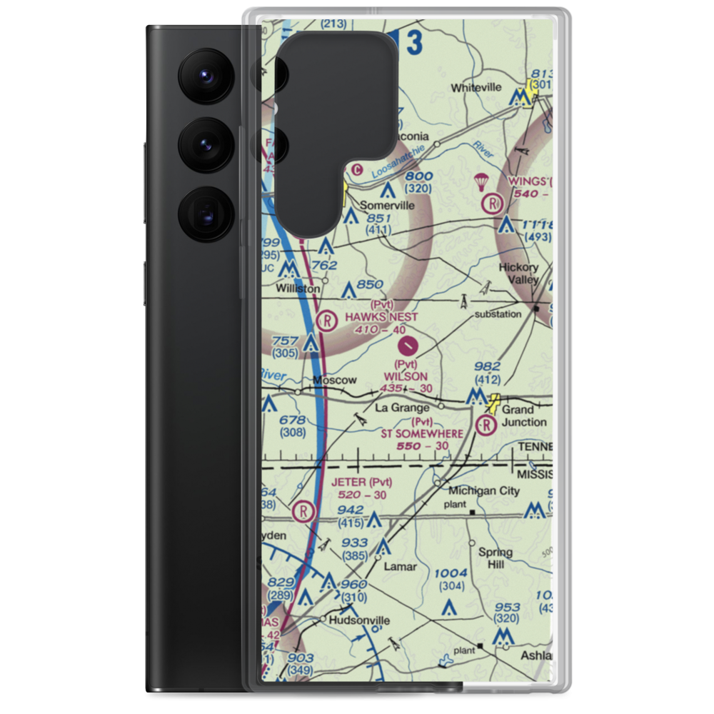 Wilson Field (3TN6) VFR Sectional Samsung Case Samsung Galaxy S22 Ultra model shown