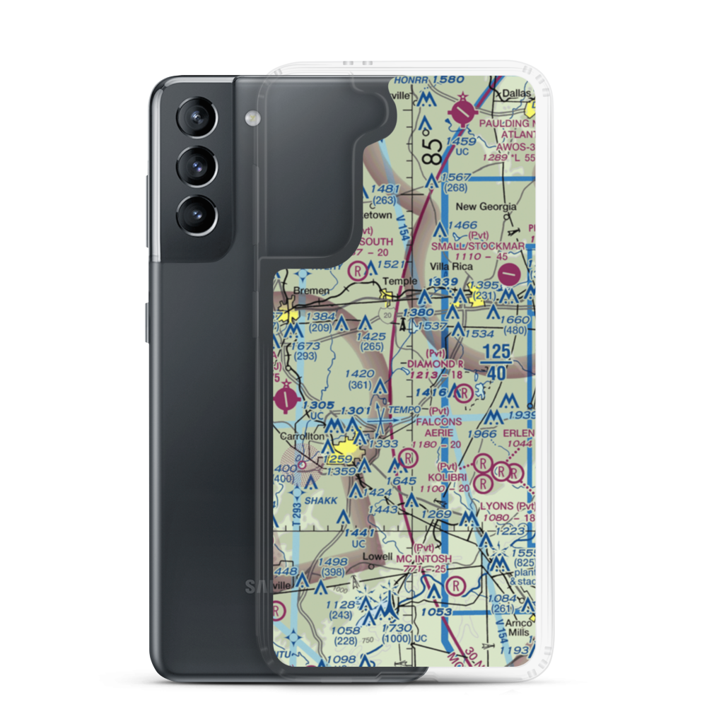 Wilson International Airport (27GA) VFR Sectional Samsung Case Samsung Galaxy S21 model shown