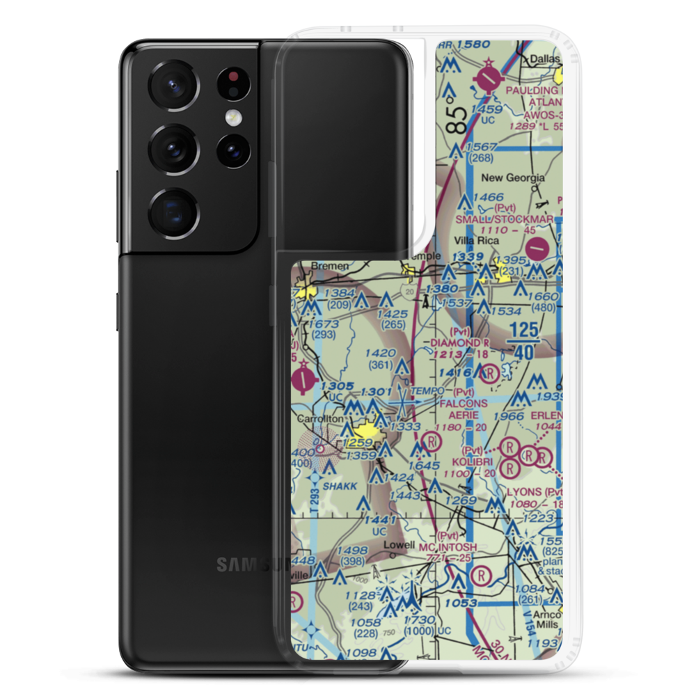 Wilson International Airport (27GA) VFR Sectional Samsung Case Samsung Galaxy S21 Ultra model shown