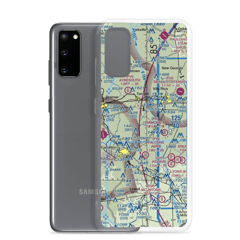 Wilson International Airport (27GA) VFR Sectional Samsung Case Samsung Galaxy S20 model shown